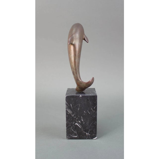 Mid 20th Century Vintage John Jagger Signed and Numbered Limited Edition Bronze Dolphin Sculpture For Sale - Image 5 of 10