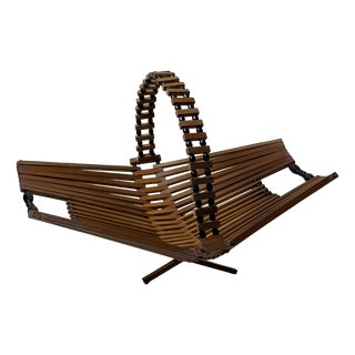 Mid-Century Modern Bamboo Catchall Basket, 1970s For Sale