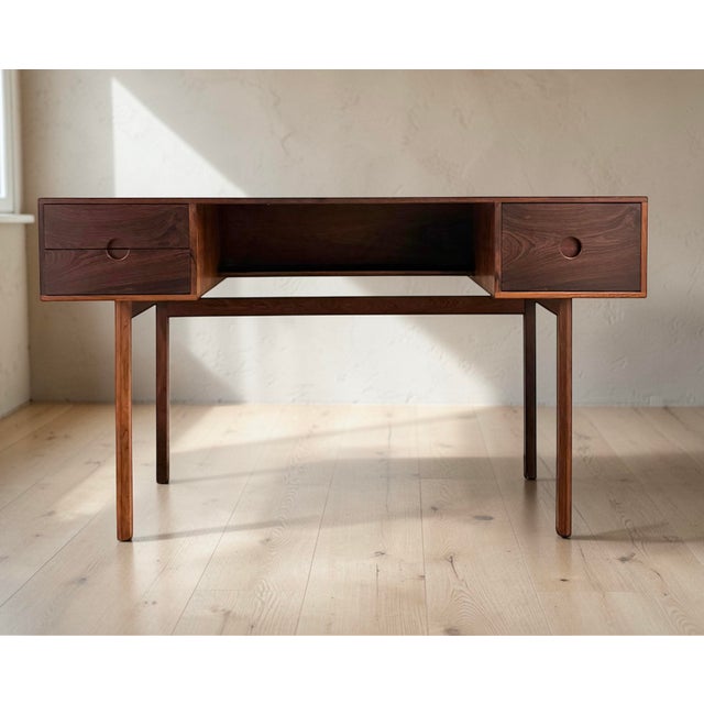 Wood Vanity Desk by Aksel Kjersgaard for Odder Møbelfabrik, Denmark, 1960s For Sale - Image 7 of 16