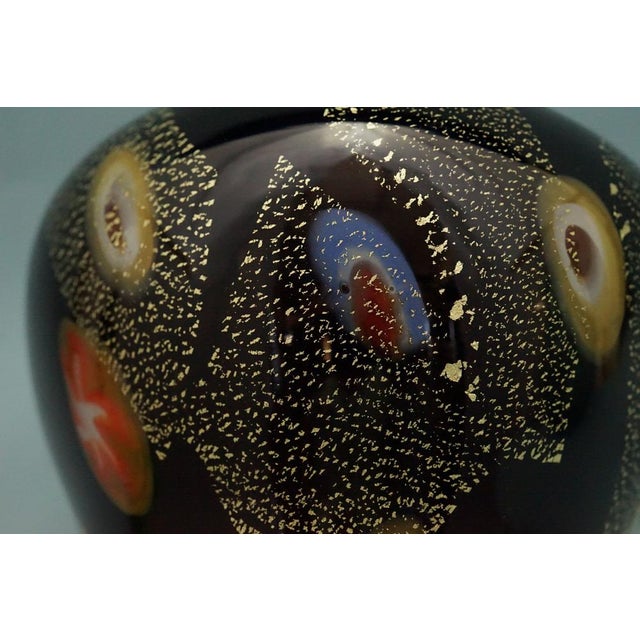 Black Vase in Submerged Glass with Murrine and Gold Leaf by Louis Comfort Tiffany, USA, 1900s For Sale - Image 9 of 18
