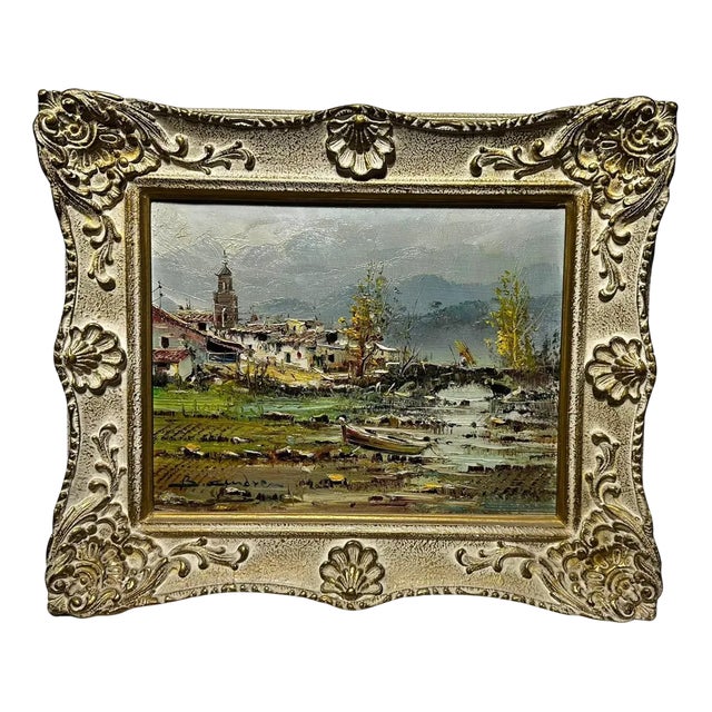 Spanish School Artist, Landscape, 20th Century, Painting, Framed For Sale