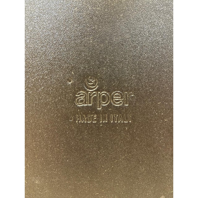 Modern Black Leather and Chome Dining Chairs for Arper, Italy - Set of Four For Sale - Image 12 of 12