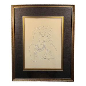 Vintage Henri Matisse Limited Edition Lithograph 'Woman With Necklaces' Plate Signed