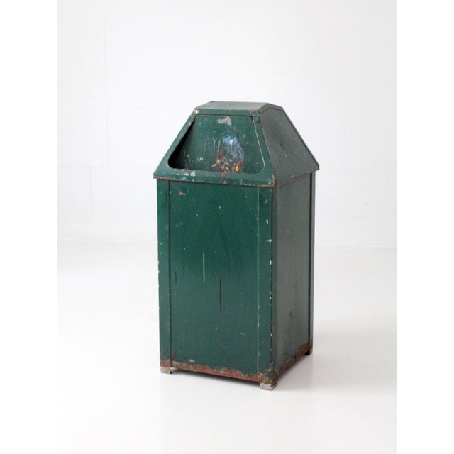 Mid Century Industrial Waste Bin For Sale - Image 14 of 18