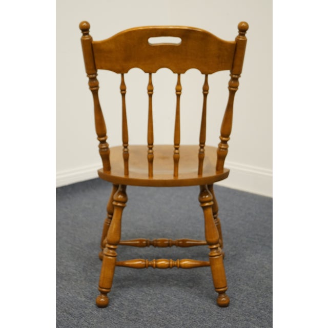 Ethan Allen Heirloom Nutmeg Maple Colonial Early American Spindle Back Dining Side Chair 10-6002 For Sale In Kansas City - Image 6 of 10