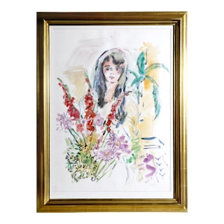 Lady in Flowers, Wayne Ensrud, Painting For Sale