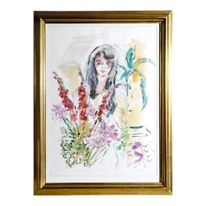 Lady in Flowers, Wayne Ensrud, Painting