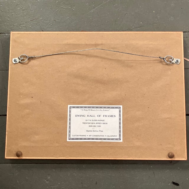 1980’s Original Daniel Njoroge African Desert Elephant Pride Scene Painting Kenya Signed Framed For Sale - Image 4 of 4