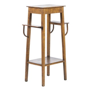 Art Nouveau Column in Chestnut Wood For Sale