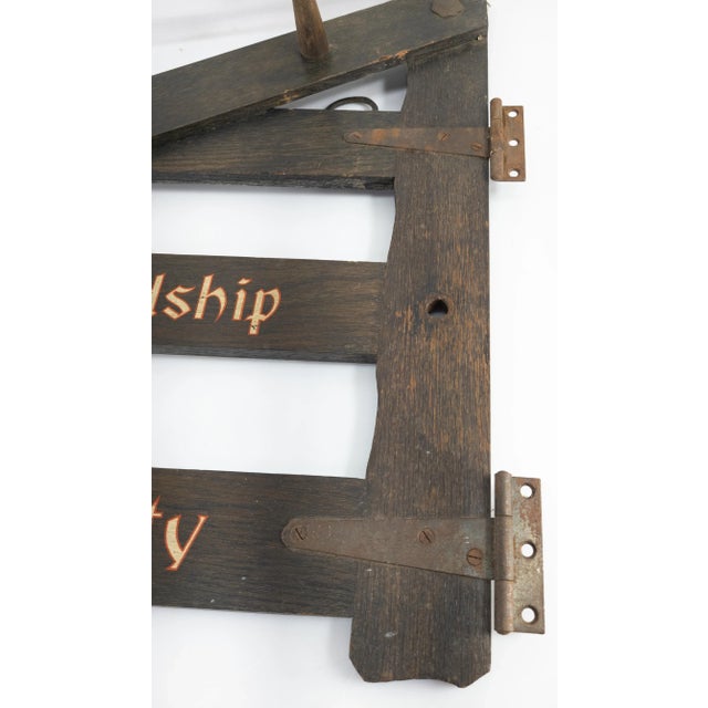 Arts and Crafts Coat or Hat Rack Gate Form Sign For Sale - Image 9 of 13