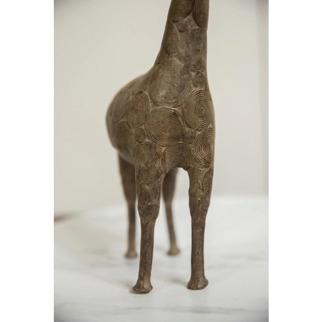 Vintage African Bronze Giraffe For Sale - Image 4 of 7