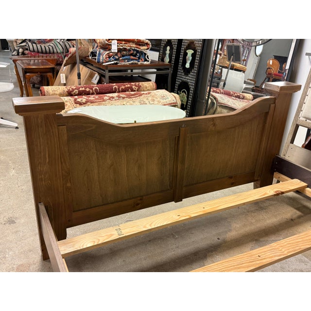 Queen Size Gallery Furniture Rustic Oasis Mansion Bed Frame For Sale - Image 9 of 12