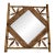 Vintage Bamboo & Rattan Leaf Motif Wall Mirror For Sale