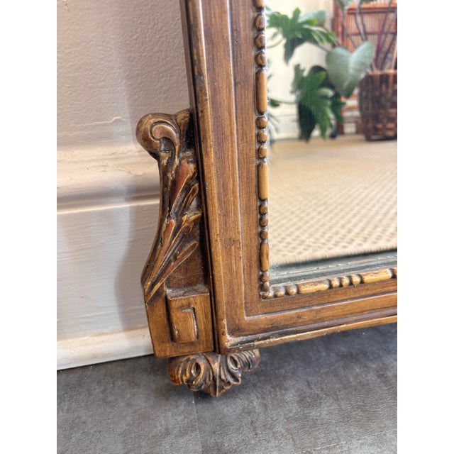 Early 20th Century French Louis XVI Carved Gilt Flame and Quiver Mirror For Sale - Image 9 of 12