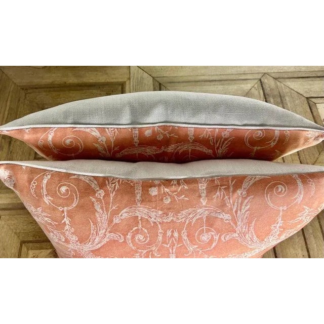 Pair of Venezianina Patterned Fortuny Textile Pillows For Sale In Los Angeles - Image 6 of 9