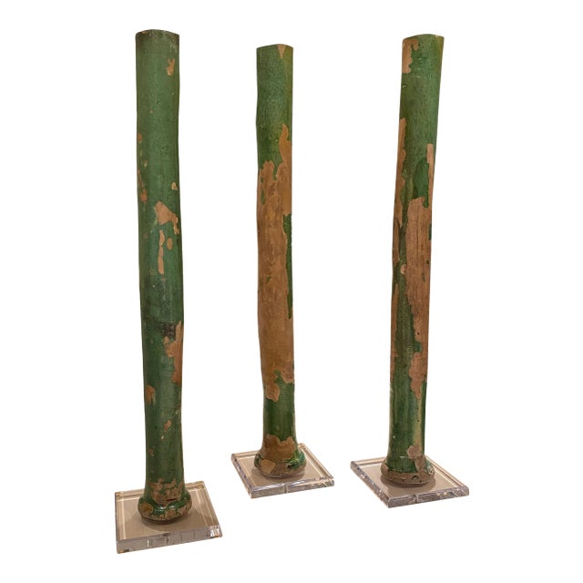 Antique French Terra Cotta Sewer or “Goutiere” - Set of 3 For Sale