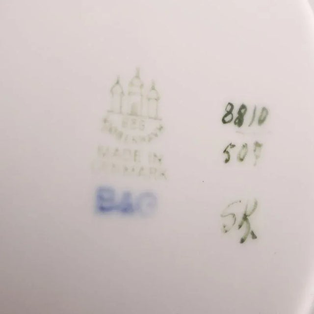 Blue Porcelain Vase attributed to Bing & Grøndahl for Royal Copenhagen For Sale - Image 8 of 9