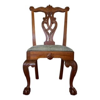 Late 20th Century Maitland Smith Chippendale Style Side Chairs, set of 4 For Sale