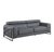 Contemporary Casa Milano Giorgio Dark Grey 2-Piece Sofa & Loveseat Set For Sale - Image 3 of 4