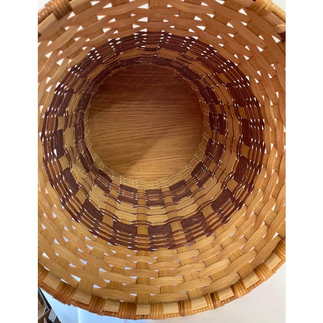 Late 20th Century Vintage Tall Waste Basket or Planter Basket For Sale - Image 5 of 7