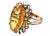 Citrine With Diamonds Ring 14k Yellow Gold For Sale - Image 4 of 7