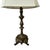 Metal Mid 20th Century Gilt Metal Footed Baroque Style Lamps and Shades - A Pair For Sale - Image 7 of 10