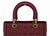 Metal Christian Dior Medium Lady Dior Cannage Studded Burgundy Leather Bag With Strap For Sale - Image 7 of 12
