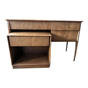 Mid 20th Century John Stuart Danish Desk and Side Table - Set of 2