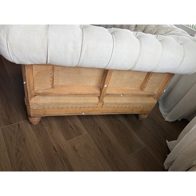 Set of 2 Restoration Hardware Deconstructed Chesterfield Chairs For Sale - Image 10 of 12