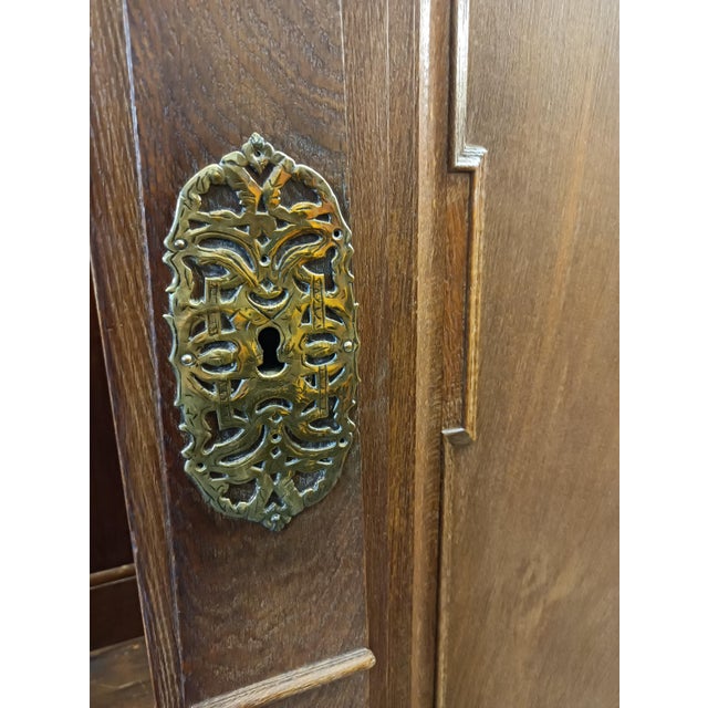 Antique Oak Baroque Armoire Wardrobe, Northern Europe, 1730 For Sale - Image 16 of 18
