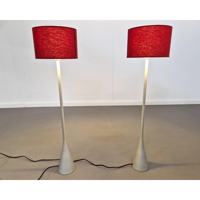 These postmodern Cinna lights are by French designer Pascal Mourgue for Ligne Roset, designed in the 1980s. They are cast...