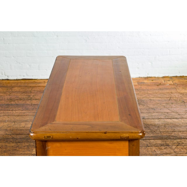 Chinese Early 20th Century Sideboard with Three Drawers and Natural Finish For Sale In New York - Image 6 of 13