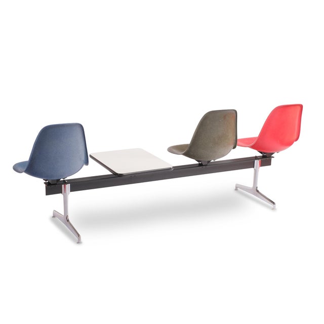 Mid-Century Modern Vintage Tandem Seating Group by Charles and Ray Eames, 1970s For Sale - Image 3 of 16