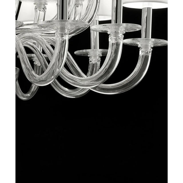 Early 21st Century Transparent Murano Glass Chandelier by Simoeng for Simoeng For Sale - Image 5 of 8