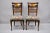 Vintage Italian Neoclassical Style High Back Brass Inlay Dining Side Chairs - Set of 8. Listing includes 8 side chairs...