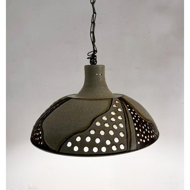 1960s Mid-Century Modern Scandinavian Ceramic Pendant Lamp, 1960s For Sale - Image 5 of 6