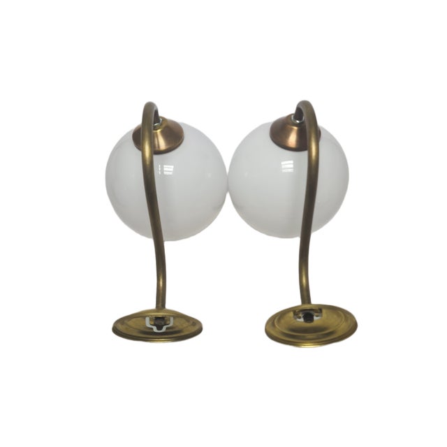 Goldenrod Art Deco Wall Lamp, Poland, 1950s, Set of 2 For Sale - Image 8 of 13