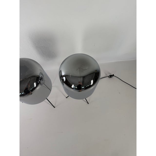 Floor Lamps with Mirrored Smoked Glass, 2000s, Set of 2 For Sale - Image 4 of 9