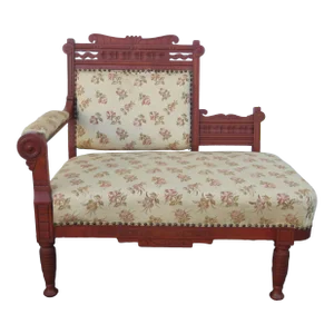 Early 1880s Victorian Eastlake Arm Ladies Lounge Parlor Chair
