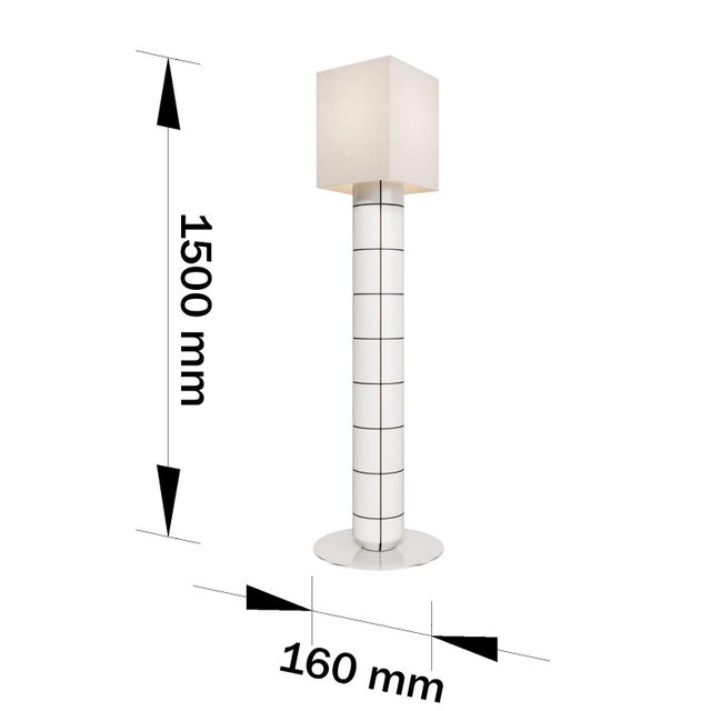 Handcrafted Ceramic Floor Lamp in White Glaze by Artem Zakharchenko-Halytskyi For Sale - Image 4 of 5