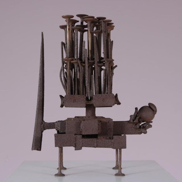 Brutalist Metal Artwork from Frans De Boer Lichtveld, 1970s For Sale - Image 6 of 15