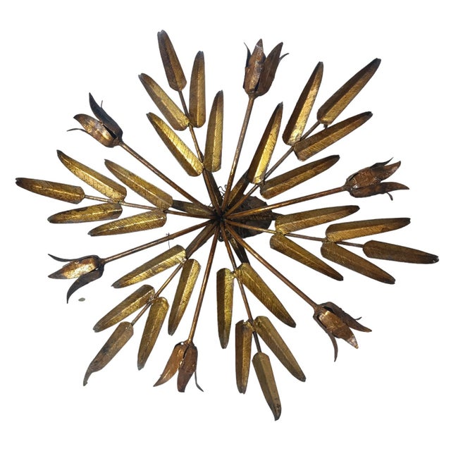 Palmera Art Lamp in Wrought Iron, 1950s For Sale - Image 6 of 7