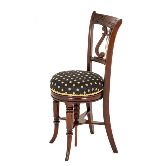 Brown William IV Piano Stool in Mahogany For Sale - Image 8 of 9