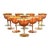 Early 20th Century Steuben Aurene Iridescent Art Glass Goblets - Set of Ten For Sale