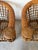 Brown Vintage Boho Coastal Organic Rattan Lounge Chairs – A Pair For Sale - Image 8 of 12