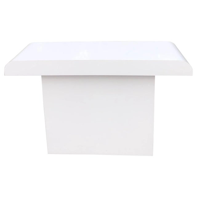 1980's Post Modern White Console Table For Sale - Image 13 of 13