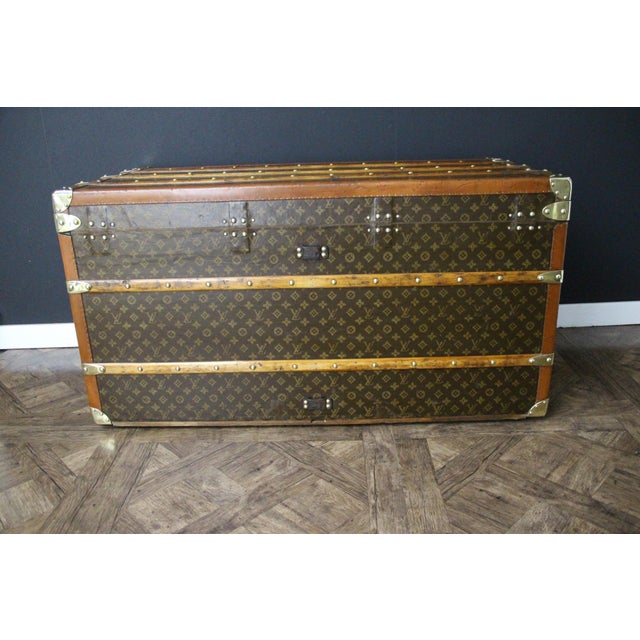 Brown Monogram Courier Trunk from Louis Vuitton, 1920s For Sale - Image 8 of 18