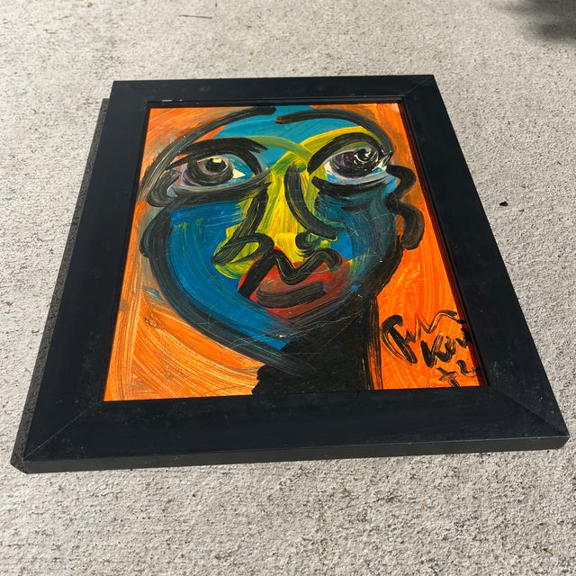 1972 Abstract Portrait Painting of Arnold Schwarzenegger by Peter Robert Keil, Framed For Sale - Image 9 of 12