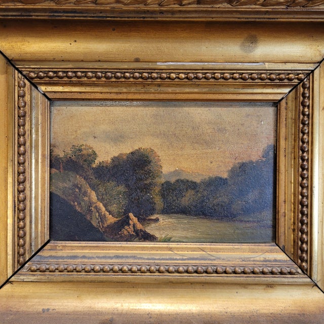 French Artist, River Landscape, 19th Century, Oil on Panel, Framed For Sale - Image 14 of 18