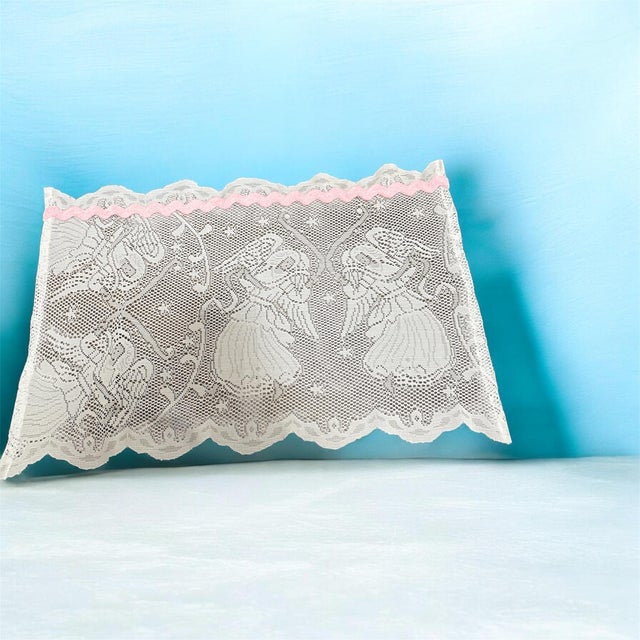 Mini Cherub Angel Table Runner Handmade Upcycled For Sale - Image 9 of 9